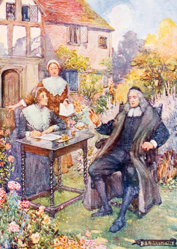 John Milton puutarhassaan tekijältä Joseph Ratcliffe Skelton