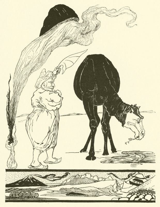 Djinn, joka vastaa kaikista aavikoista (kaiverrus) tekijältä Joseph Rudyard (after) Kipling