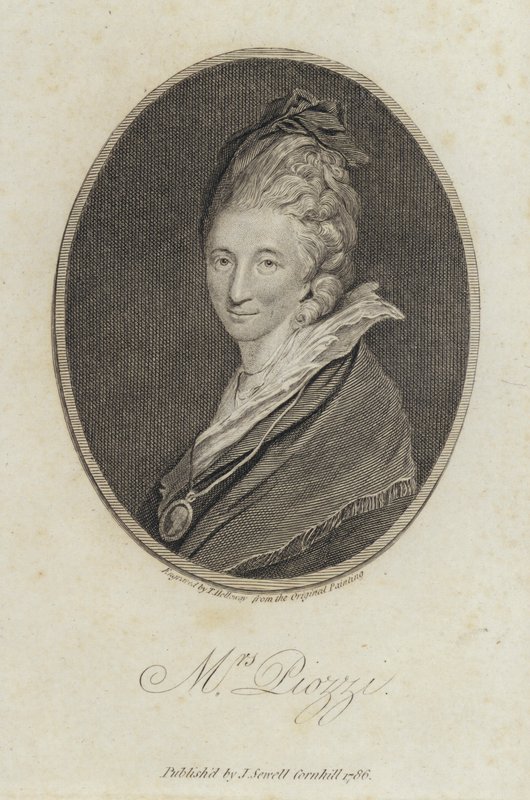 Hester Lynch Piozzi, walesilaissyntyinen päiväkirjan kirjoittaja ja kirjailija tekijältä Joshua (after) Reynolds