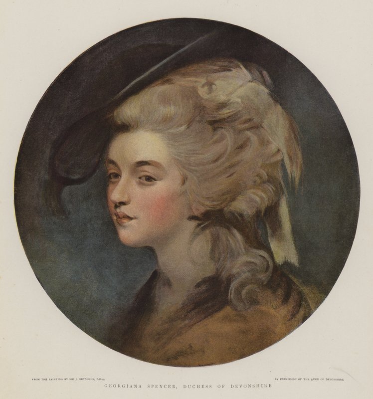 Georgiana Spencer, Devonshiren herttuatar (chromolitho) tekijältä Joshua Reynolds
