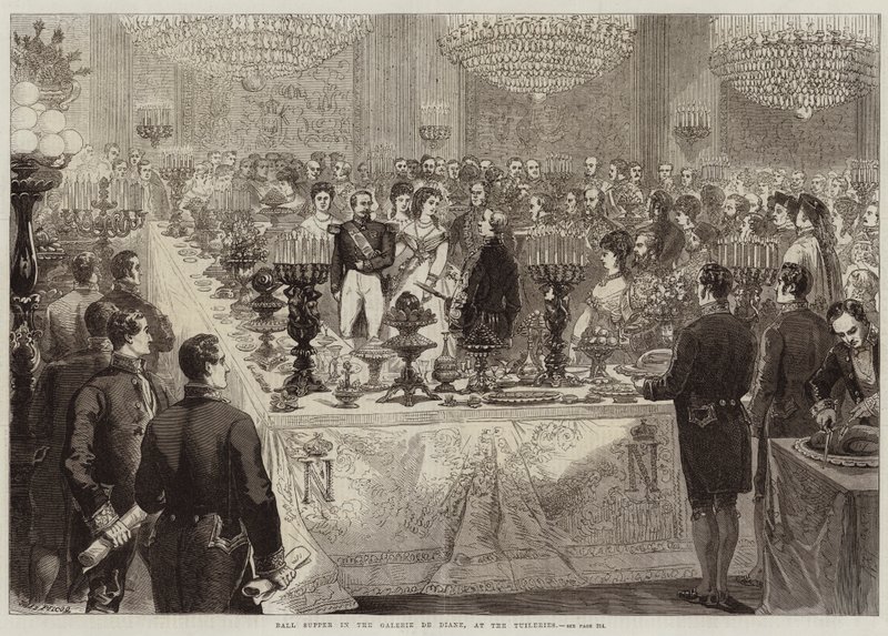 Juhlaillallinen Galerie de Dianessa, Tuileries