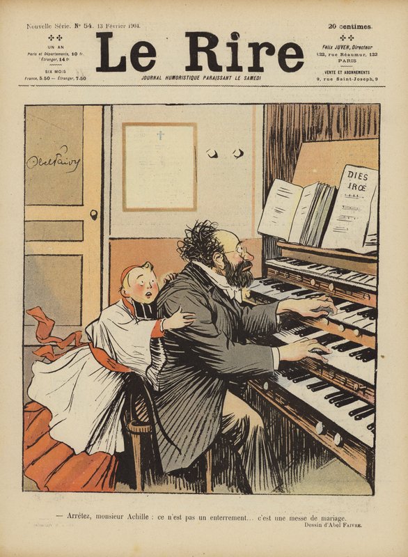 Le Rire -lehden kuvitus tekijältä Jules Abel Faivre