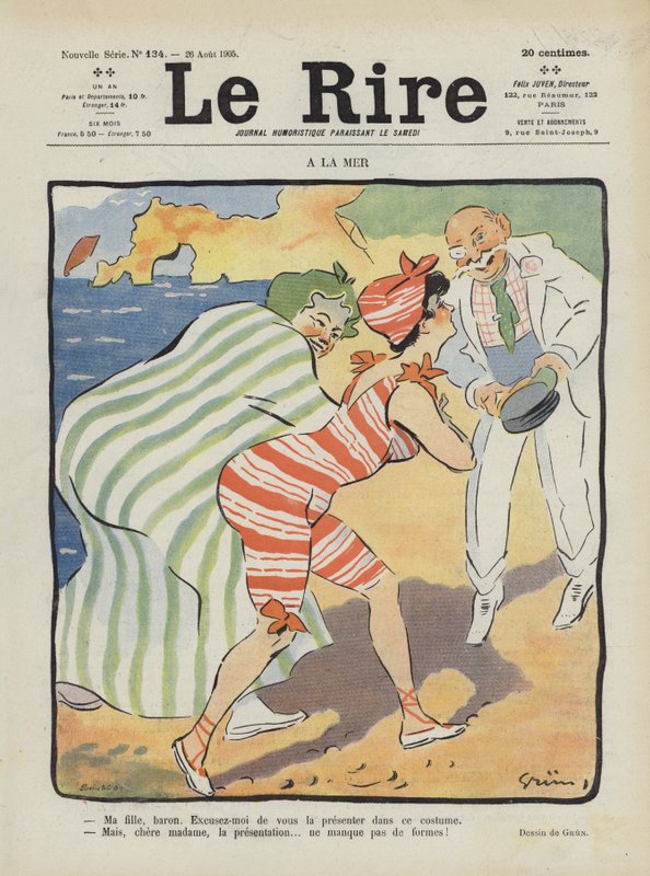 Merenrannalla. Kuvitus Le Rirelle tekijältä Jules Alexandre Gruen or Grun