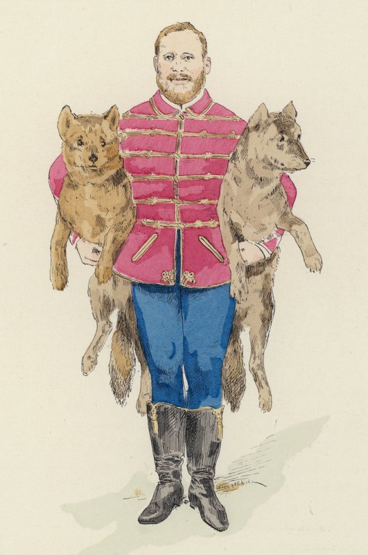 Koirankouluttaja (väri litho) tekijältä Jules Arsene (after) Garnier