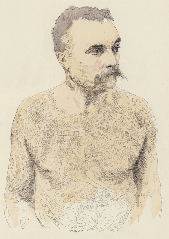 Tatuoinnit (väri litho) tekijältä Jules Arsene (after) Garnier