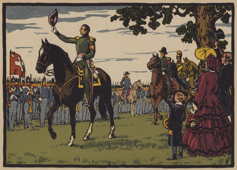 Guillaume Henri Dufour, Swiss general at engineer (color litho) tekijältä Jules Courvoisier