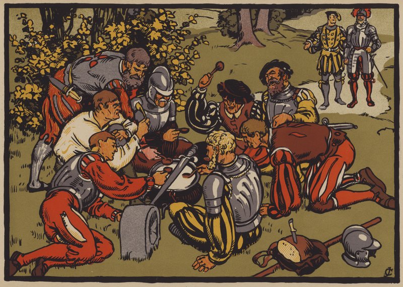 Uskonpuhdistuksen kriisi Sveitsissä (värilitho) tekijältä Jules Courvoisier