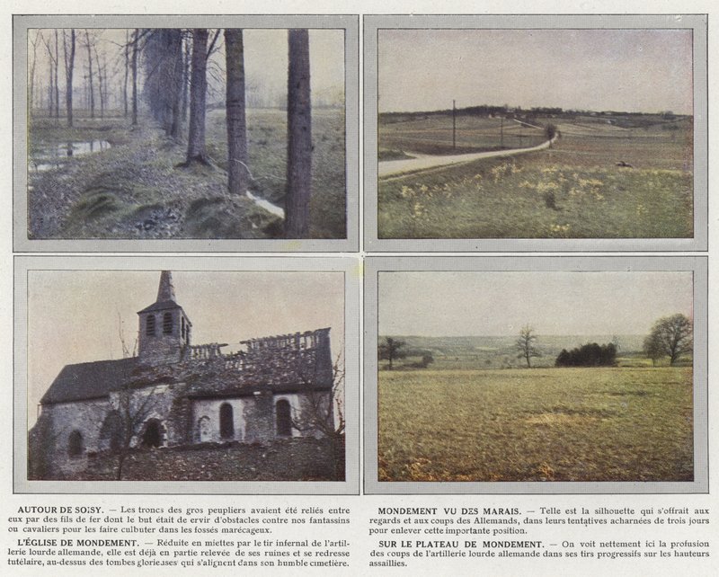 Soisyn ympäristössä Mondement suoalta katsottuna, Mondementin kirkko, Plateau de Mondementilla tekijältä Jules Gervais Courtellemont
