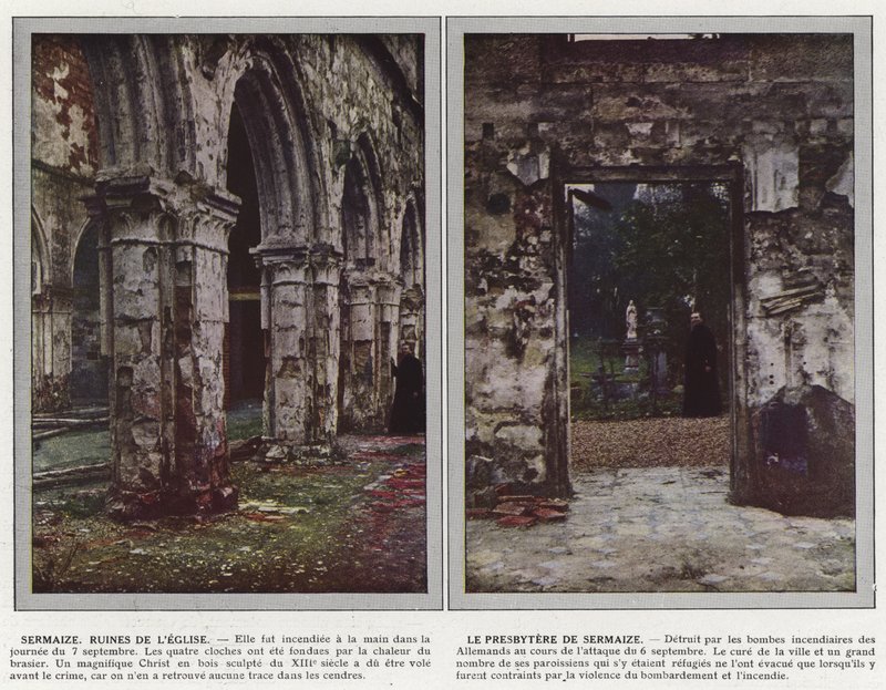 Sermaize, kirkon rauniot, Sermaizen presbytery tekijältä Jules Gervais Courtellemont