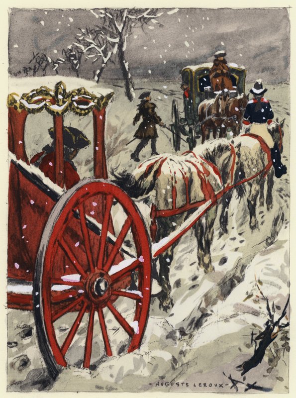 Kuvitus Casanovan muistelmiin (värilitografia) tekijältä Jules Marie Auguste Leroux