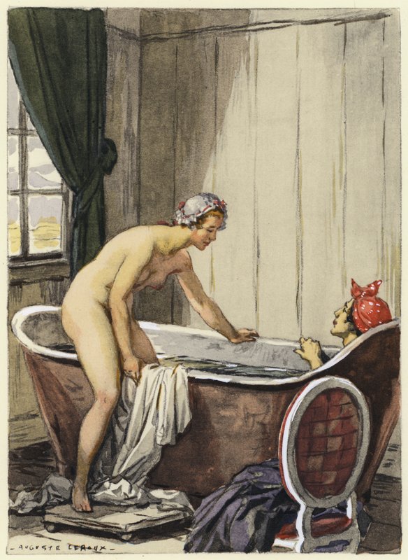 Kuvitus Casanovan muistelmiin (värilitografia) tekijältä Jules Marie Auguste Leroux