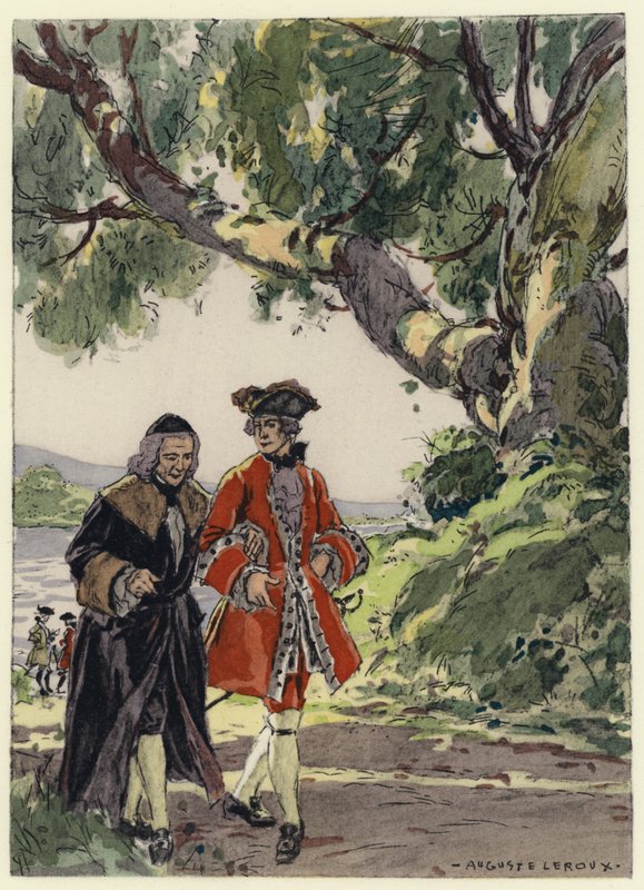 Kuvitus Casanovan muistelmiin (värilitografia) tekijältä Jules Marie Auguste Leroux