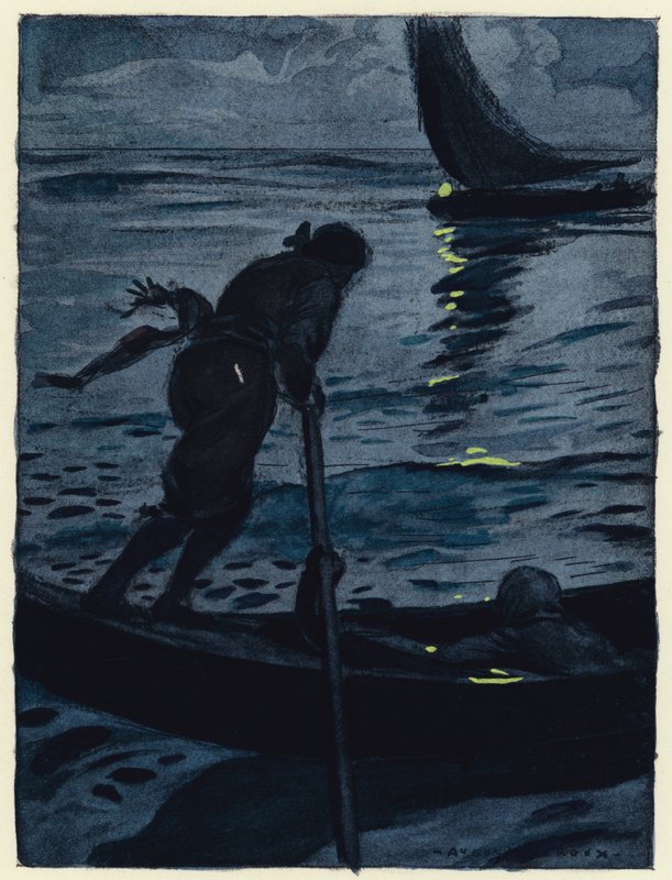 Kuvitus Casanovan muistelmiin (värilitografia) tekijältä Jules Marie Auguste Leroux