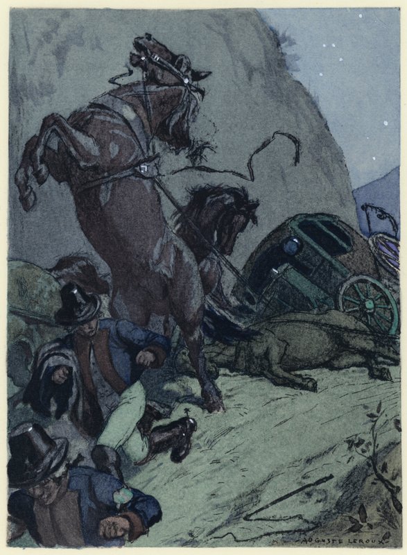 Kuvitus Casanovan muistelmiin (värilitografia) tekijältä Jules Marie Auguste Leroux