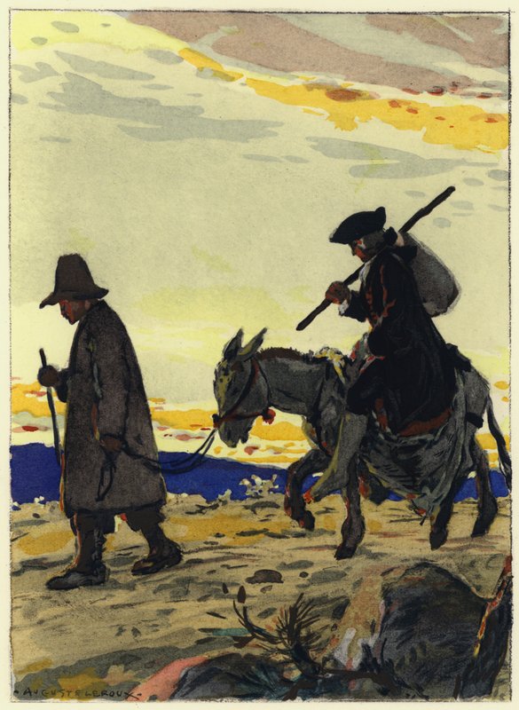Kuvitus Casanovan muistelmiin (värilitografia) tekijältä Jules Marie Auguste Leroux