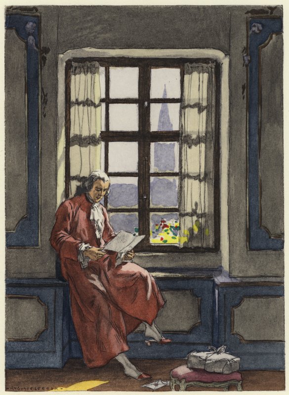 Kuvitus Casanovan muistelmiin (värilitografia) tekijältä Jules Marie Auguste Leroux