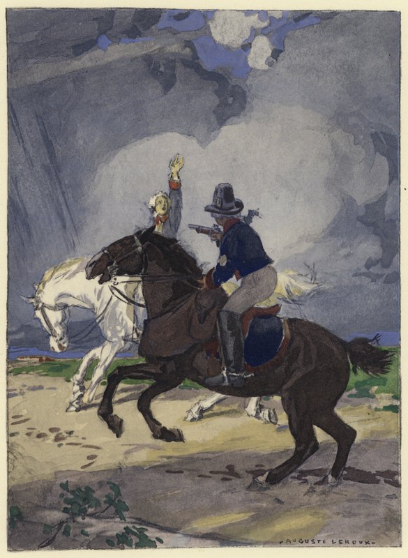 Kuvitus Casanovan muistelmiin (värilitografia) tekijältä Jules Marie Auguste Leroux