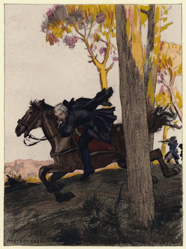 Kuvitus Casanovan muistelmiin (värilitografia) tekijältä Jules Marie Auguste Leroux