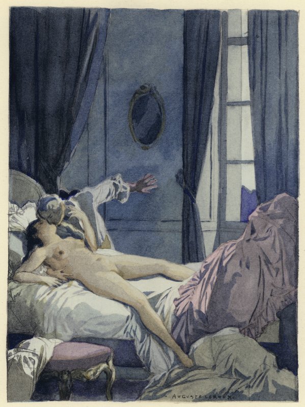 Kuvitus Casanovan muistelmiin (värilitografia) tekijältä Jules Marie Auguste Leroux