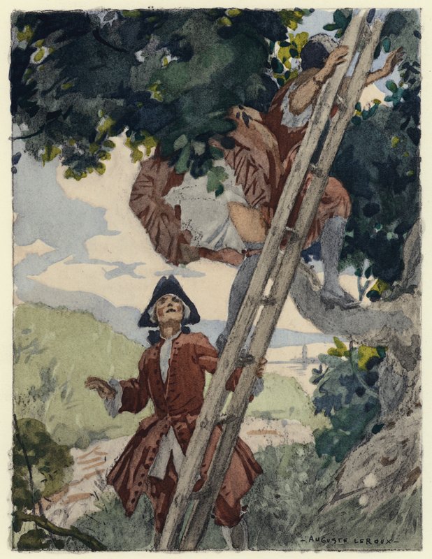 Kuvitus Casanovan muistelmiin (värilitografia) tekijältä Jules Marie Auguste Leroux