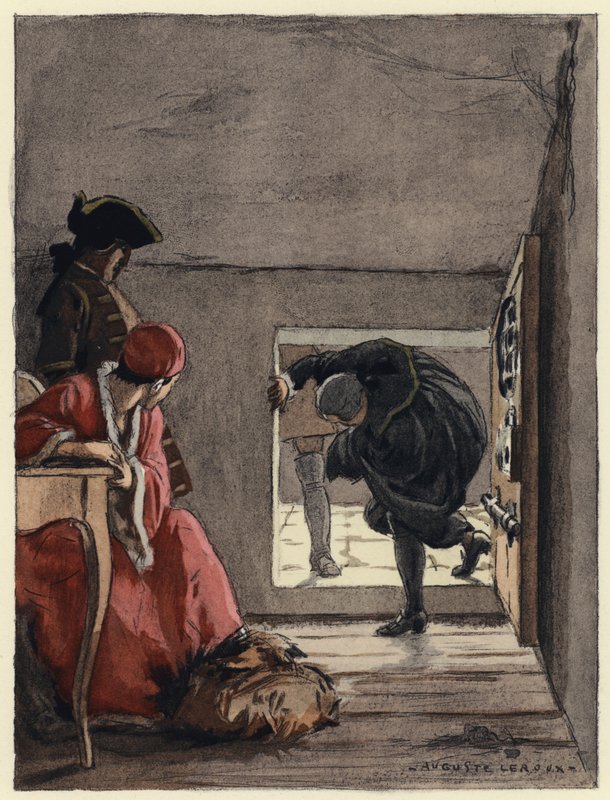 Kuvitus Casanovan muistelmiin (värilitografia) tekijältä Jules Marie Auguste Leroux