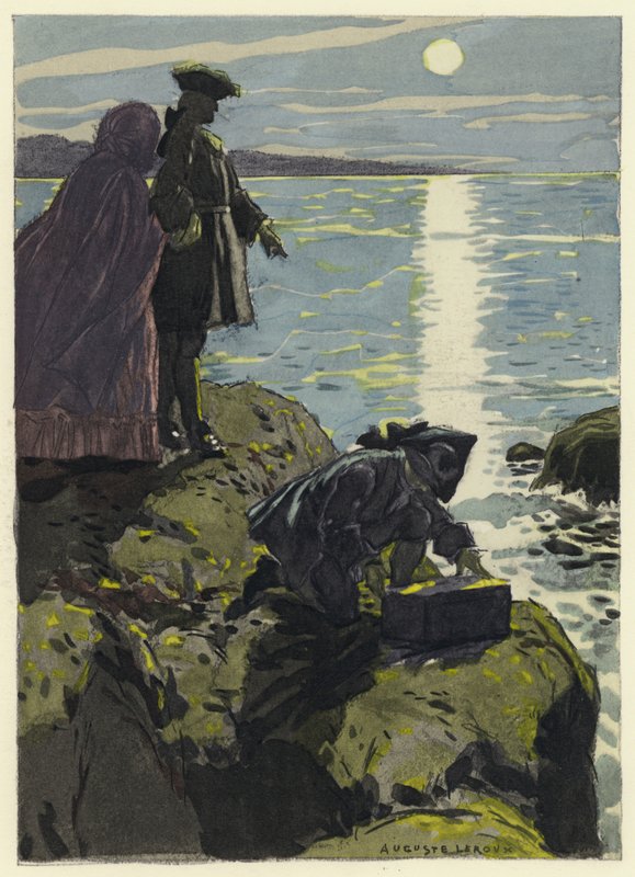 Kuvitus Casanovan muistelmiin (värilitografia) tekijältä Jules Marie Auguste Leroux