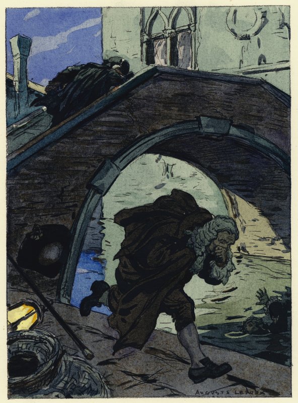Kuvitus Casanovan muistelmiin (värilitografia) tekijältä Jules Marie Auguste Leroux