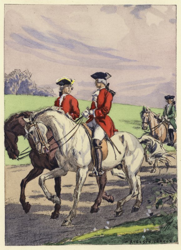 Kuvitus Casanovan muistelmiin (värilitografia) tekijältä Jules Marie Auguste Leroux