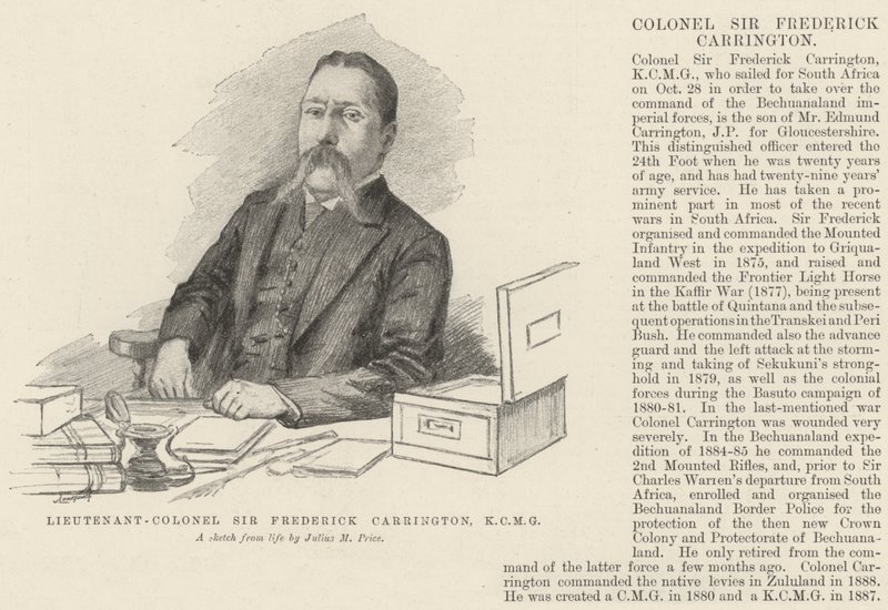 Everstiluutnantti Sir Frederick Carrington, KCMG (KCMG) tekijältä Julius Mandes Price