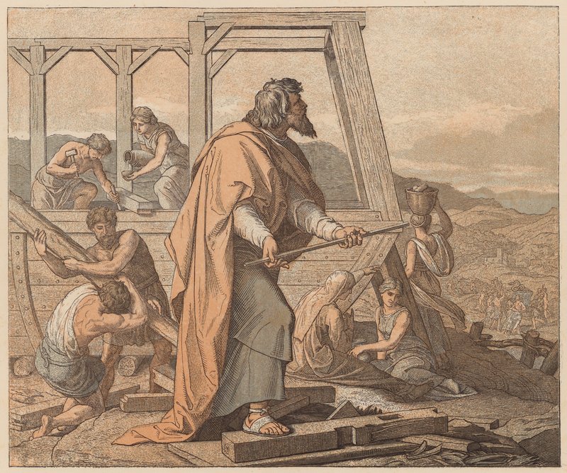 Arkin rakentaminen, 1. Mooseksen kirja, VI. tekijältä Julius (after) Schnorr von Carolsfeld