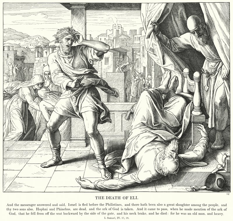 Elin kuolema (kaiverrus) tekijältä Julius (after) Schnorr von Carolsfeld