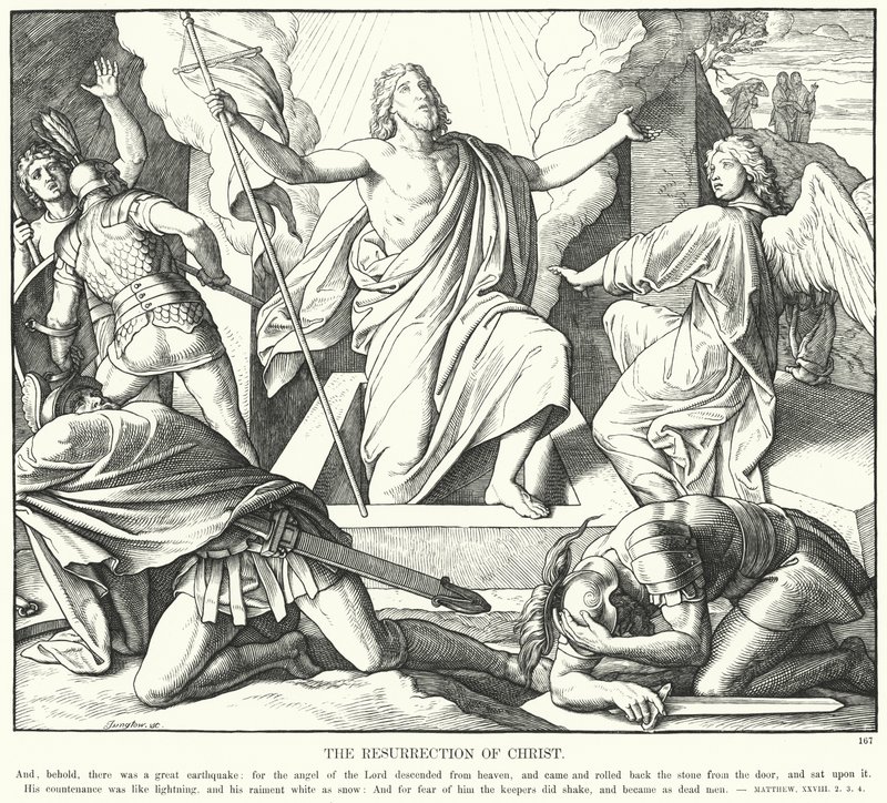 Kristuksen ylösnousemus (kaiverrus) tekijältä Julius (after) Schnorr von Carolsfeld