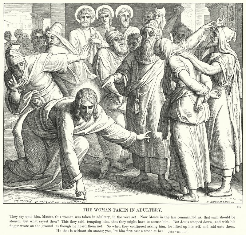 Aviorikoksesta otettu nainen (kaiverrus) tekijältä Julius (after) Schnorr von Carolsfeld