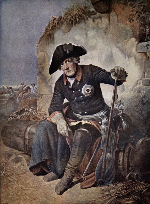 Frederick Suuri, Preussin kuningas (väri litho) tekijältä Julius Friedrich Anton (after) Schrader