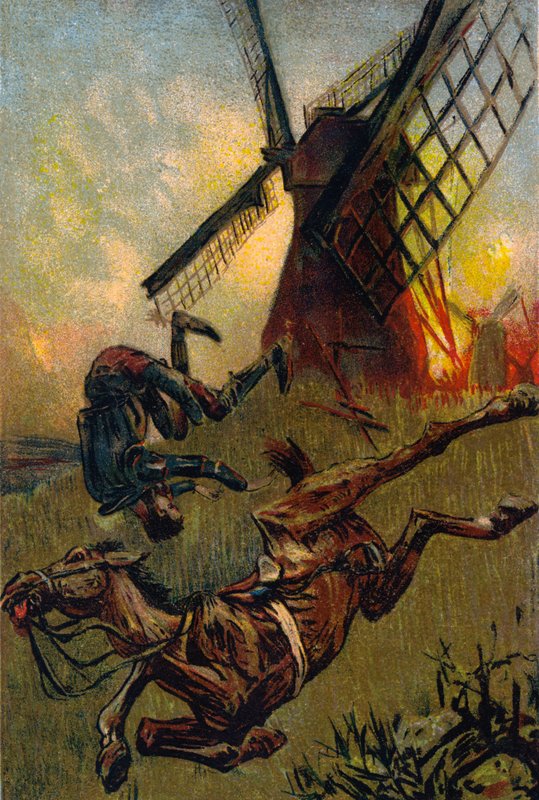 Kuvitus Don Quijotelle tekijältä Julius Schlattmann
