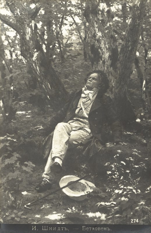 Beethoven metsässä tekijältä Julius or Jules Schmidt