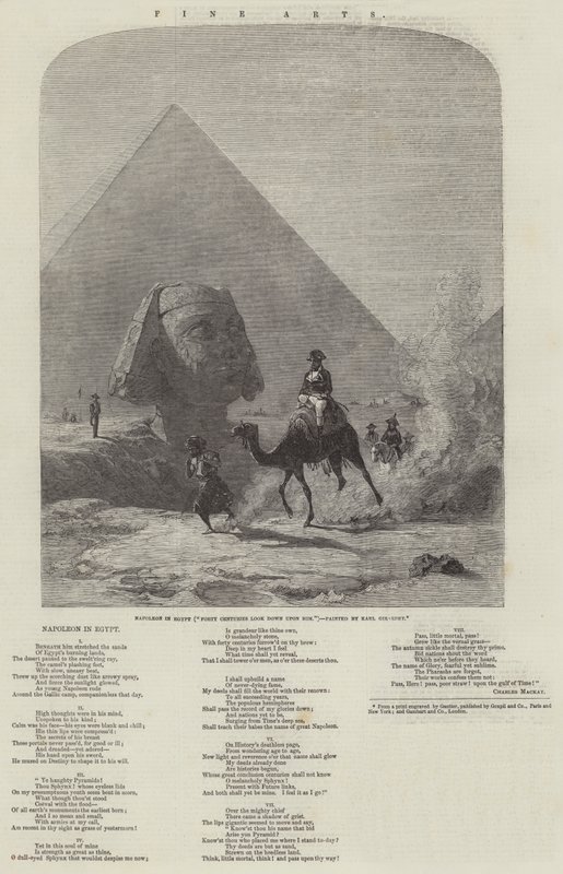 Napoleon Egyptissä (neljäkymmentä vuosisataa katsovat häntä alaspäin) tekijältä Karl Girardet