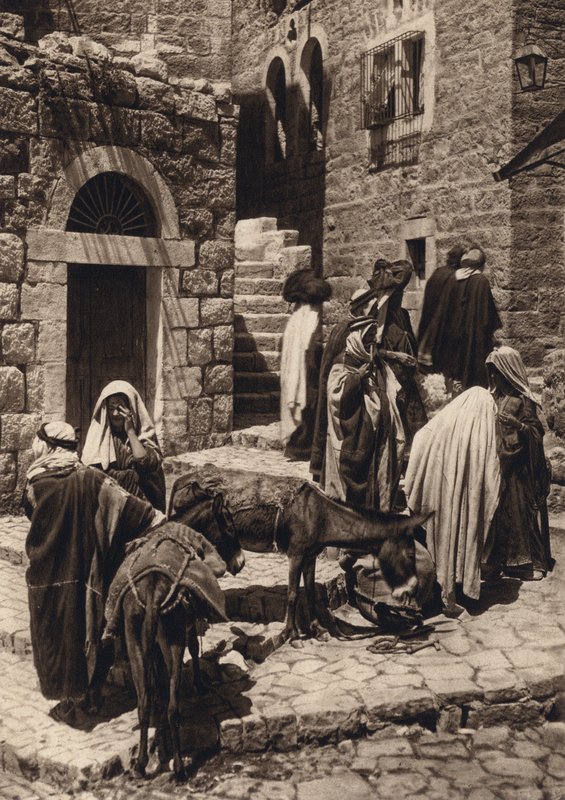Bethlehem, Market Scene (m/w kuva) tekijältä Karl Grober