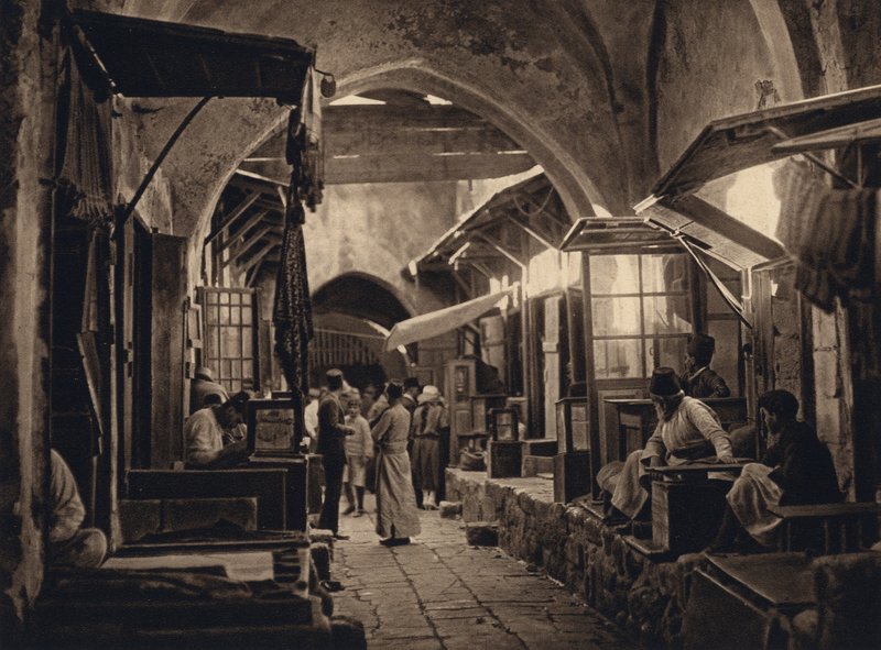 Jerusalem, Bazar (m/w kuva) tekijältä Karl Grober