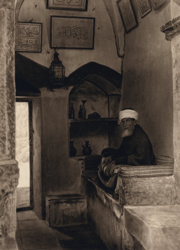 Jerusalem, Moskeijavartija Öljymäellä (m/v kuva) tekijältä Karl Grober
