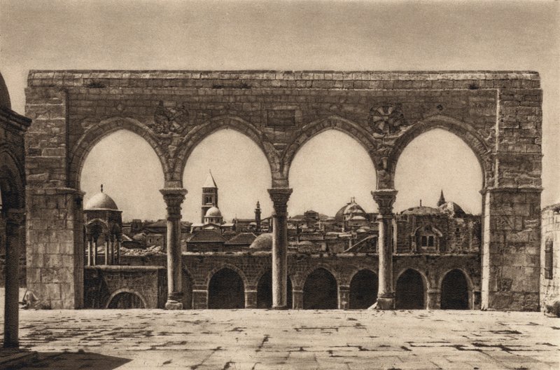 Jerusalem, Temppelin paikka (m/w kuva) tekijältä Karl Grober