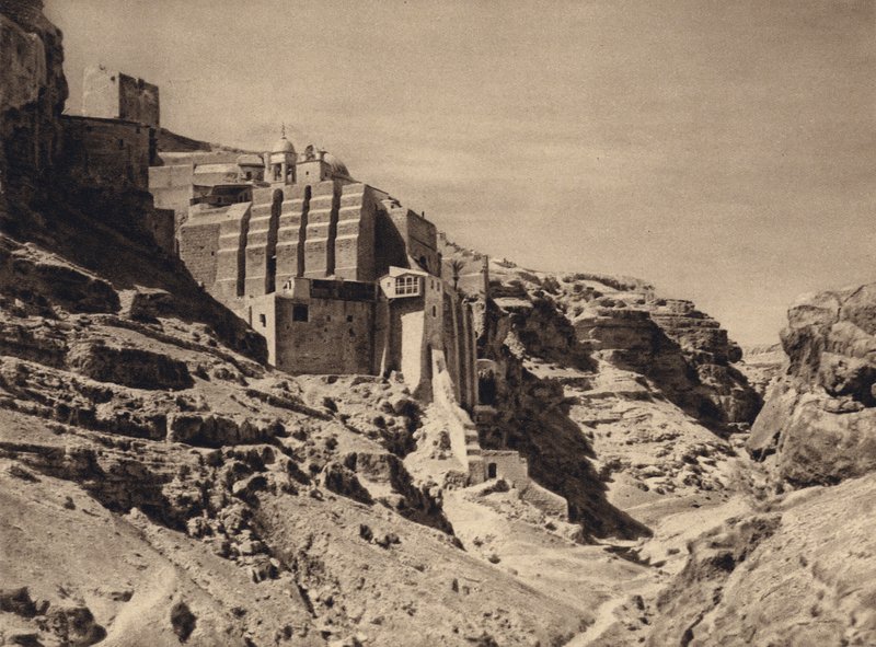 Mar Saba, kreikkalainen luostari (m/w kuva) tekijältä Karl Grober