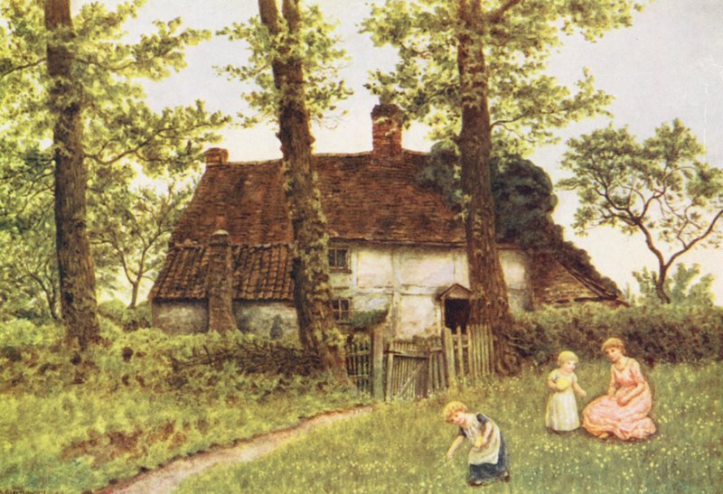 Surreyn mökki (värilitro) tekijältä Kate (after) Greenaway