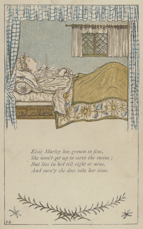 Elsie Marley on kasvanut niin hienoksi (väri litho) tekijältä Kate (after) Greenaway