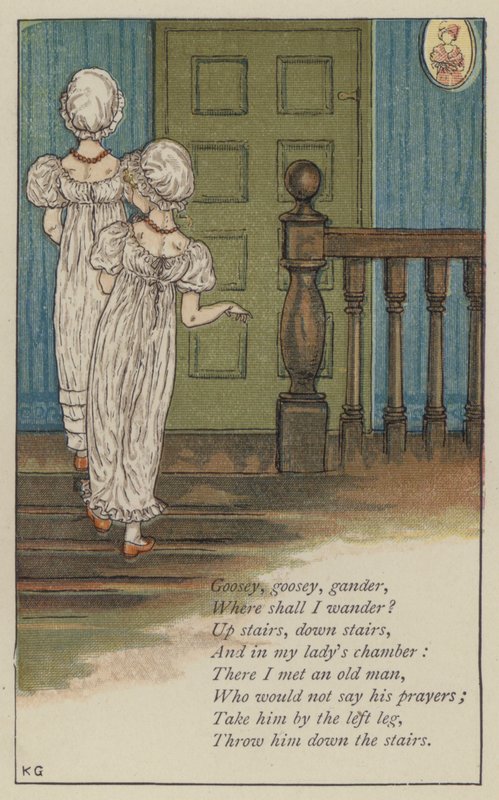 Hanhi, hanhi, hanhi (väri litho) tekijältä Kate (after) Greenaway