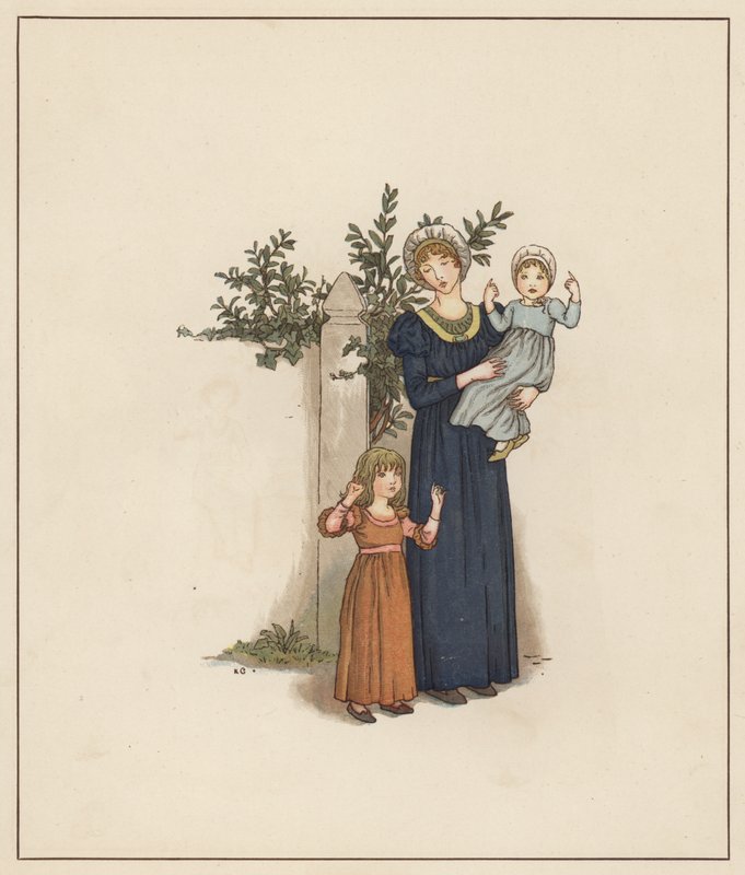 Kate Greenawayn kuvitus Robert Browningin teokseen The Pied Piper of Hamelin (värilitho) tekijältä Kate (after) Greenaway