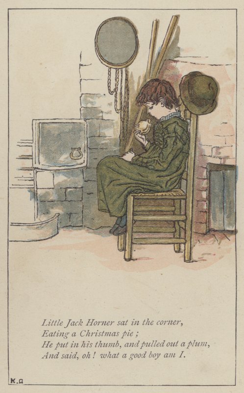 Pikku Jack Horner istui nurkassa (väri litho) tekijältä Kate (after) Greenaway