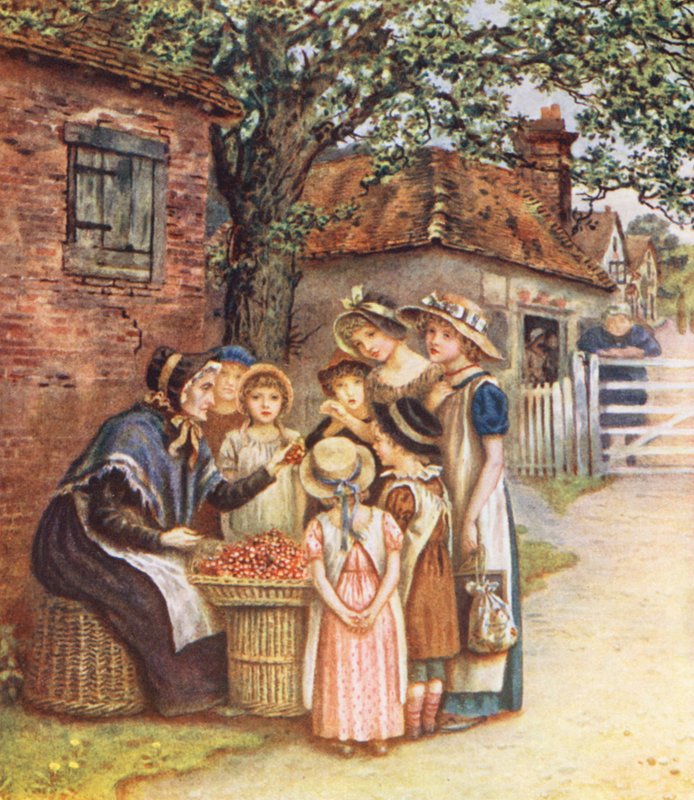 Kirsikkanainen (värilitra) tekijältä Kate (after) Greenaway