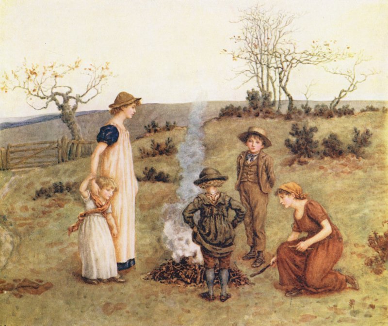 Tikkutuli (värilitografia) tekijältä Kate (after) Greenaway
