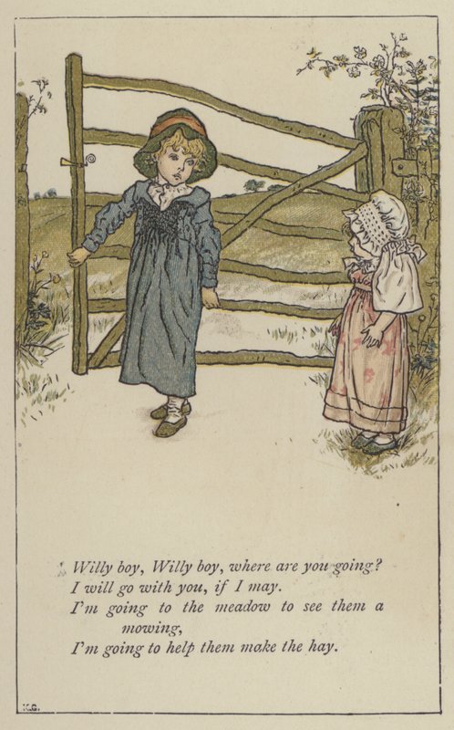 Willy poika, Willy poika, minne olet menossa (väri litho) tekijältä Kate (after) Greenaway